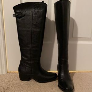 Knee high black boots